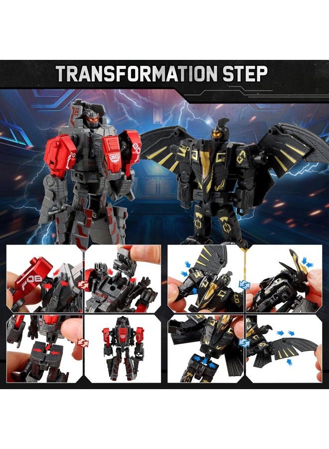 JONEG Transforming Robot Dinosaur Toys - Dinosaur Toys, 4-in-1 STEM Toy Dinosaur Transform to Robot Toys, 11 Shapes Transforming Toys for Kids, Birthday Gifts Age 5 6 7 8 9 10 Year Old, Black - Image 4