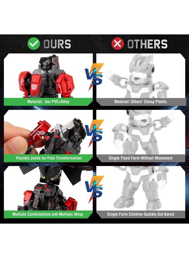 JONEG Transforming Robot Dinosaur Toys - Dinosaur Toys, 4-in-1 STEM Toy Dinosaur Transform to Robot Toys, 11 Shapes Transforming Toys for Kids, Birthday Gifts Age 5 6 7 8 9 10 Year Old, Black - Image 5