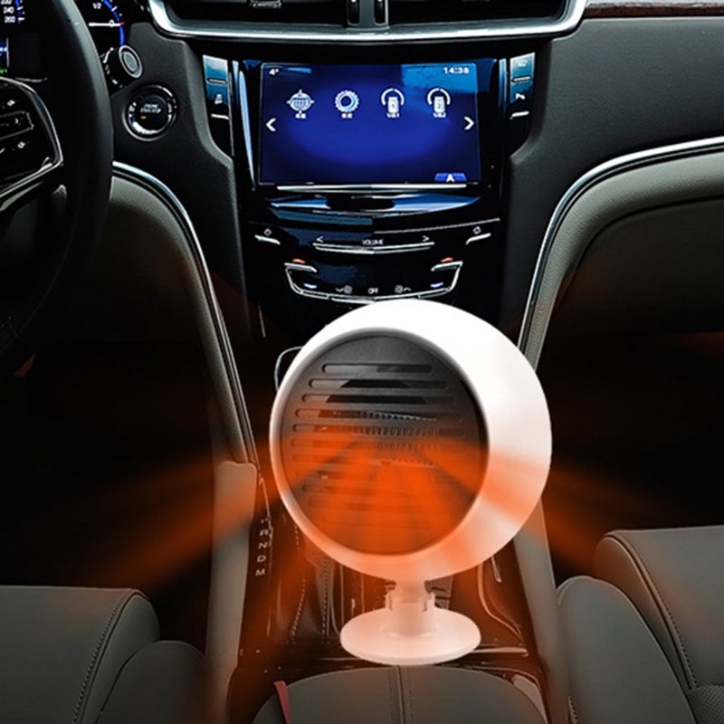 Portable Car Heater 12V Black 3 Seconds Fast Heating Dual Mode Hot Cold - PTC Ceramic Safe Uniform Heating Defogger Heater Fan for Vehicle Windshield Defogging Winter Warming Summer Cooling - Image 5