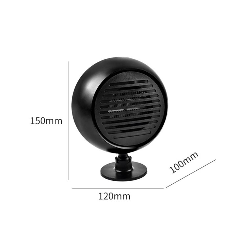 Portable Car Heater 12V Black 3 Seconds Fast Heating Dual Mode Hot Cold - PTC Ceramic Safe Uniform Heating Defogger Heater Fan for Vehicle Windshield Defogging Winter Warming Summer Cooling - Image 2