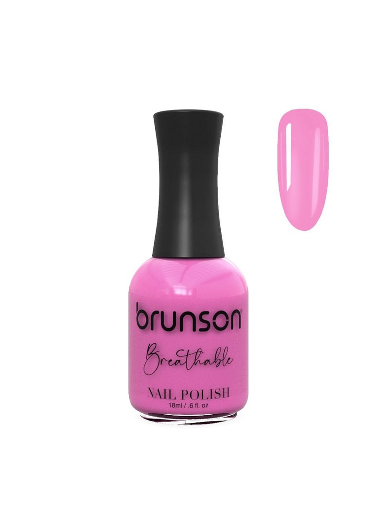 Brunson breathable nail polish halal nail lacquer wudu friendly quick dry long lasting but easy peel off glossy shine water based nail paint 18ml