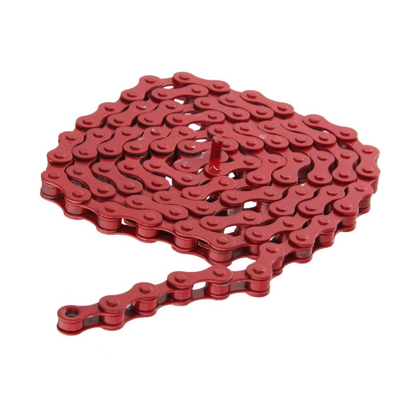 Bike Chain Fixed Gear Track BMX Single Speed Chains 1/2" x 1/8" Red - Image 1