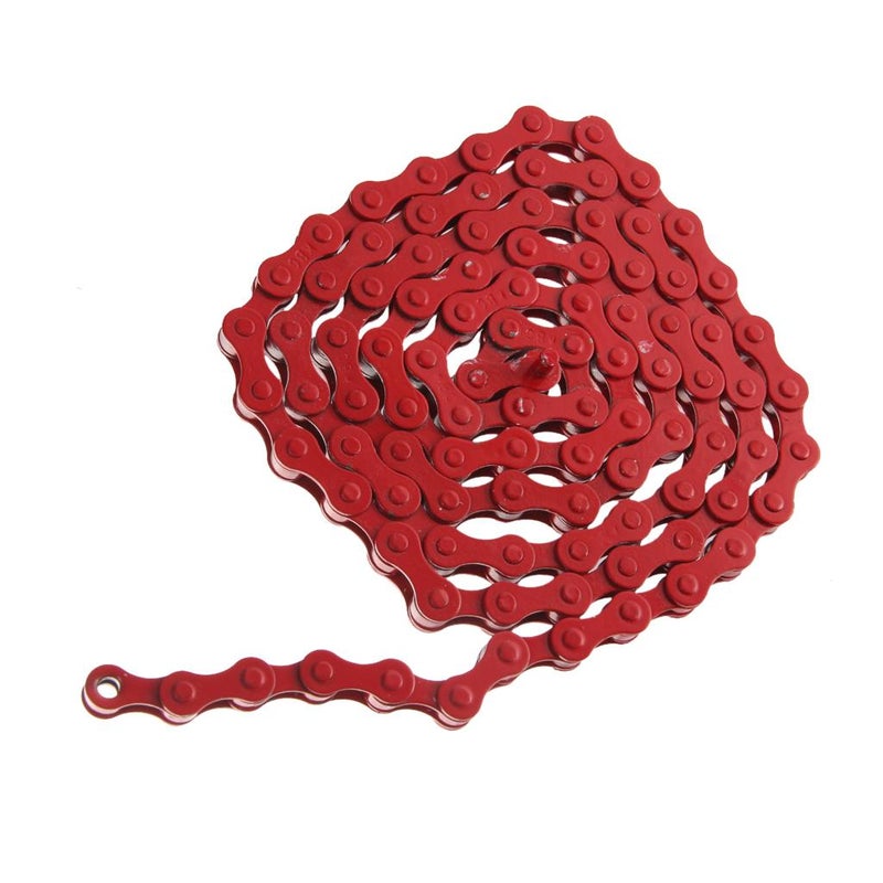 Bike Chain Fixed Gear Track BMX Single Speed Chains 1/2" x 1/8" Red - Image 5