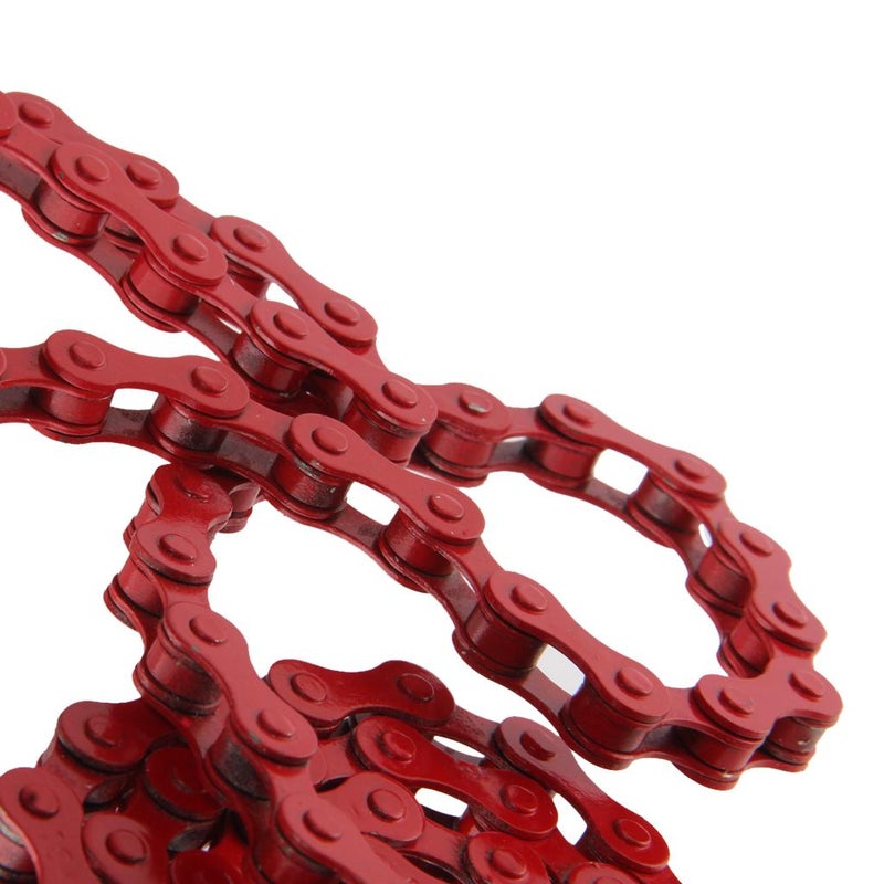 Bike Chain Fixed Gear Track BMX Single Speed Chains 1/2" x 1/8" Red - Image 4