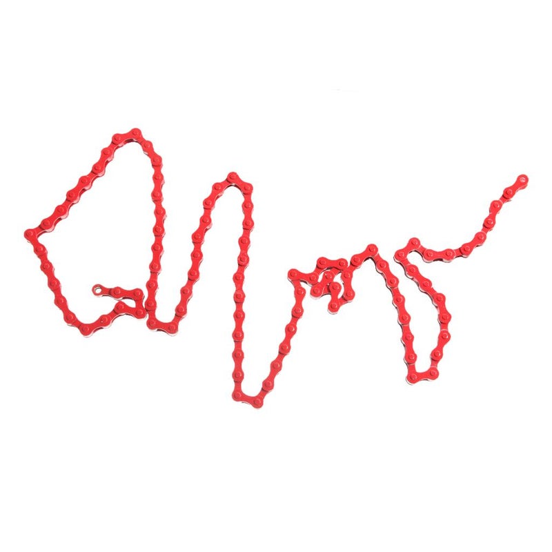 Bike Chain Fixed Gear Track BMX Single Speed Chains 1/2" x 1/8" Red - Image 2