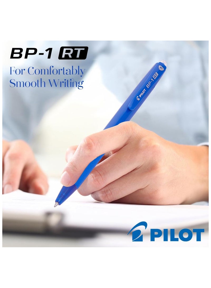 PILOT Pilot BP-1 RT 1.0 mm Medium Tip Ball Pen with Soft Rubber Grip / Blue Ink, Pack of 1 - Image 3