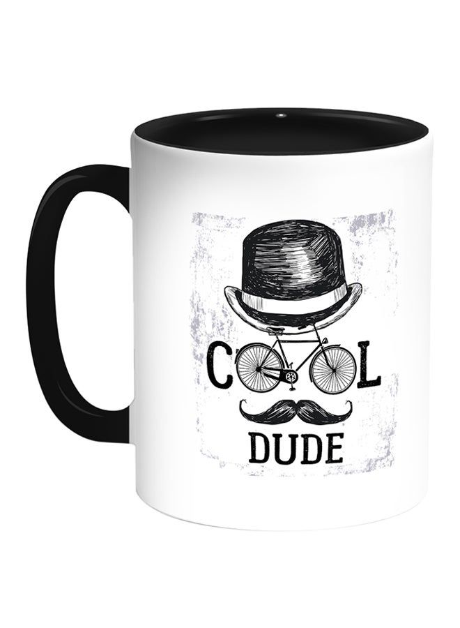 RKN Cool Dude Printed Coffee Mug White/Black 11ounce - Image 2