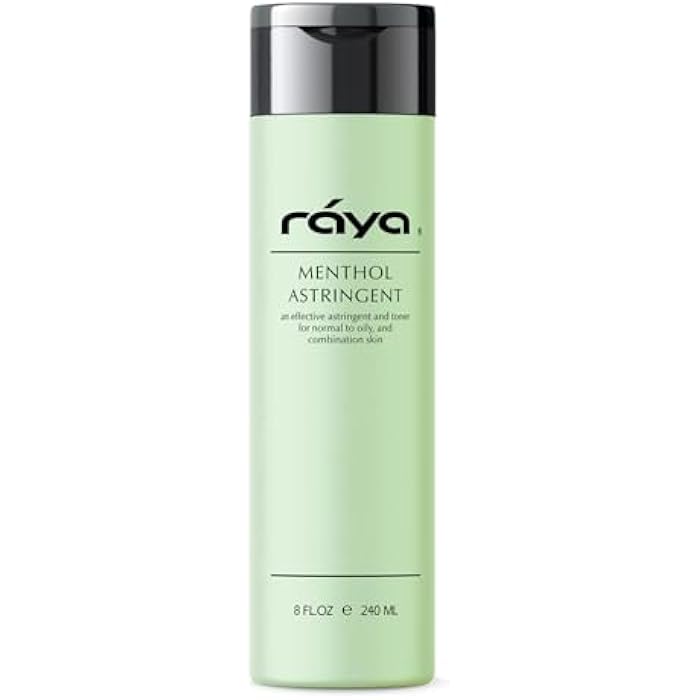 RAYA Menthol Astringent 8 oz (203) | Effective Facial Toner for Combination and Partially Oily Skin Prone to Break-Outs | Helps Refine, Tighten, and Protect pH Balance | Cools, Refreshes and Soothes - Image 1