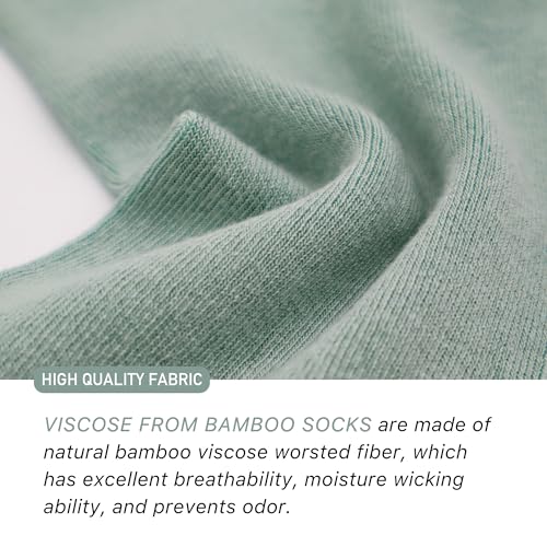 SERISIMPLE Women Thin Viscose Bamboo Socks Crew Lightweight Above Ankle Casual Dress Sock For Ladies Bootie Trouser 5 Pairs (Assorted5, Medium) - Image 3