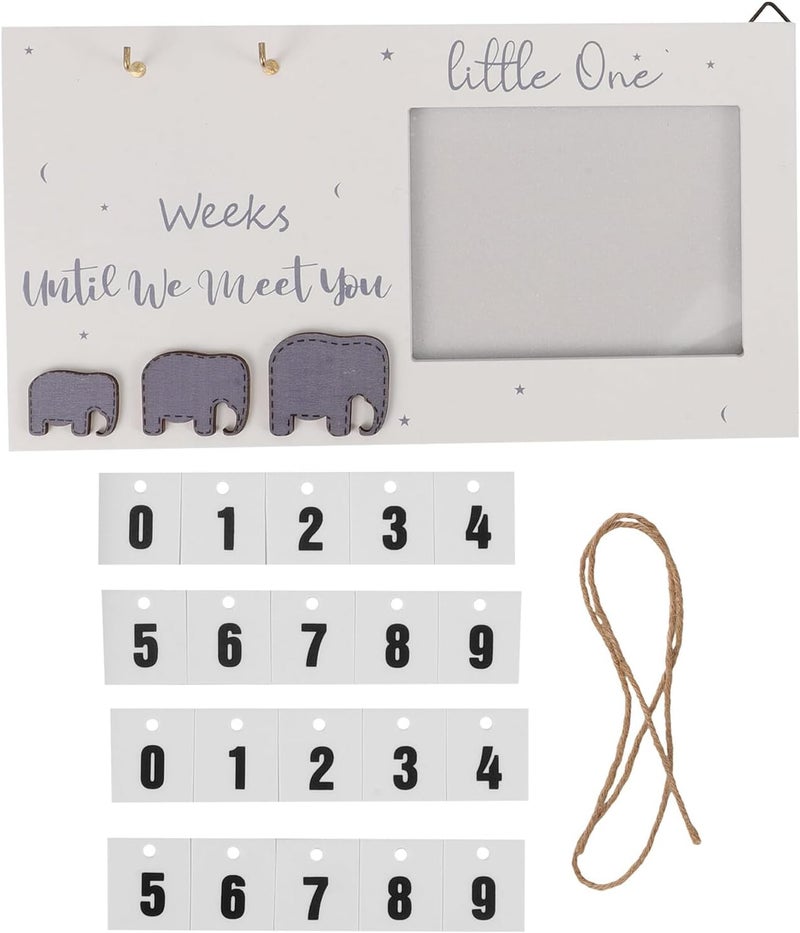 Newborn Sonogram Photo Frame Wooden Keepsake Frame 24x12.7cm Picture Display Nursery Décor for Birth - Image 1