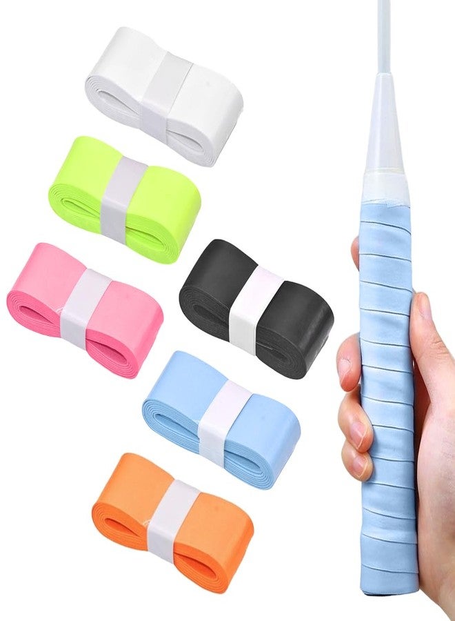 Proberos® 6 Pcs Badminton Grip Tape, Perforated Anti Slip & Sweat Absorbent Badminton Racket Grip Tape, Tape Strong Badminton Racket Grip for Badminton, Tennis Bat, Fishing Rod - Image 1
