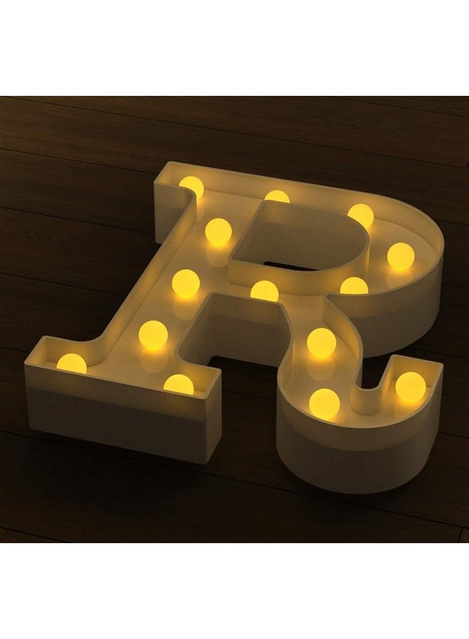 VRB Dec Plastic 1 Pcs Marquee Alphabet Light Letters/Letter Light/Alphabet/Led Alphabet Letters/Aesthetic Room/Wall Decor Items/Birthday Decoration Items (Pack Of 1, R, R,White) - Image 5