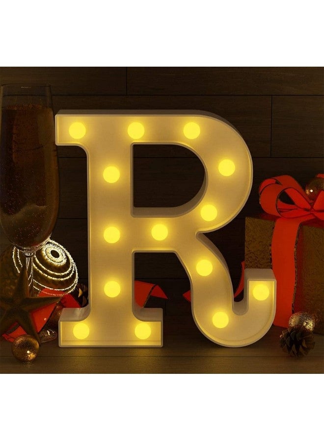VRB Dec Plastic 1 Pcs Marquee Alphabet Light Letters/Letter Light/Alphabet/Led Alphabet Letters/Aesthetic Room/Wall Decor Items/Birthday Decoration Items (Pack Of 1, R, R,White) - Image 4