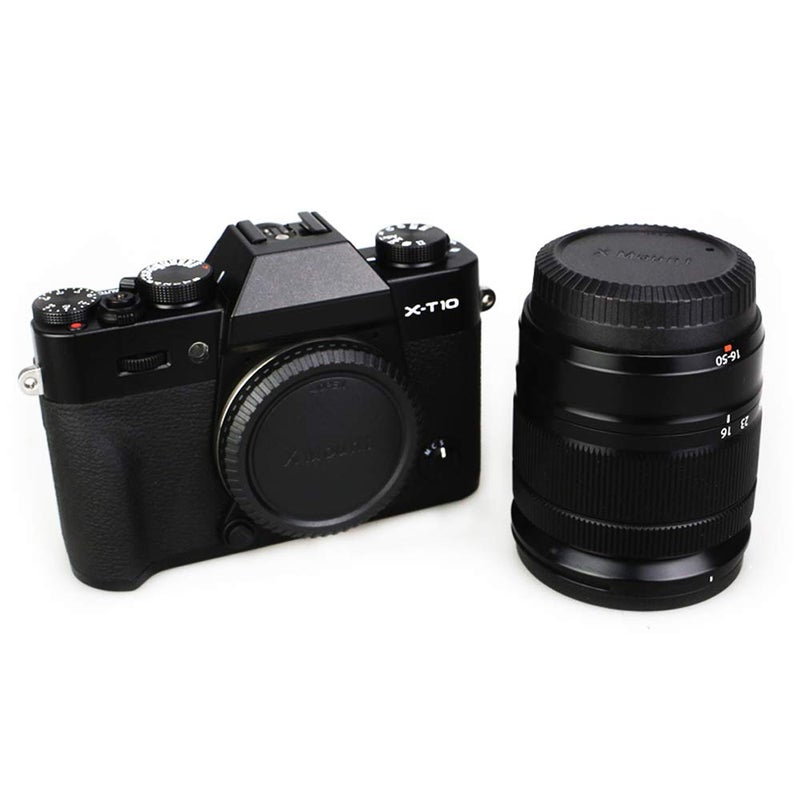 JJC 2-Pack Body Cap & Rear Lens Cover Kit for Fuji Fujifilm X-E5 X-M5 X-T50 X-T30 III II XT30 X-T20 X-T5 X-T4 X-T3 X-T2 X-E4 X-E3 X-S20 X-S10 X-T10 X-T200 X-A7 X-A5 X-PRO3 & More X Mount Camera & Lens - Image 4