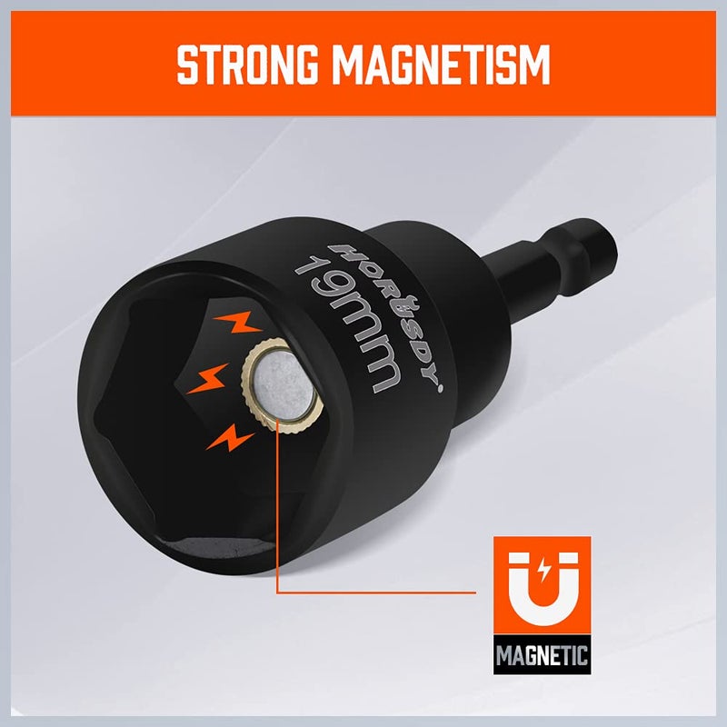 HORUSDY 2-Pieces RV Leveling Scissor Jack Socket Drill Adapter, 1/4 Inch Hex Shank, Fits 3/4 Inch or 19mm Hex Drive Jacks - Image 3