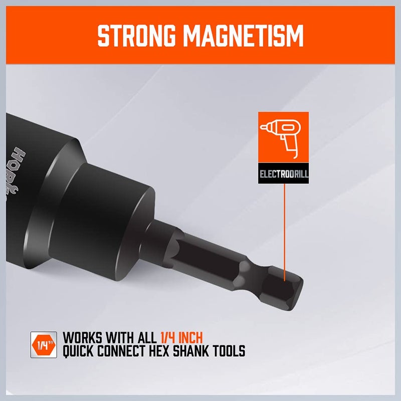 HORUSDY 2-Pieces RV Leveling Scissor Jack Socket Drill Adapter, 1/4 Inch Hex Shank, Fits 3/4 Inch or 19mm Hex Drive Jacks - Image 4