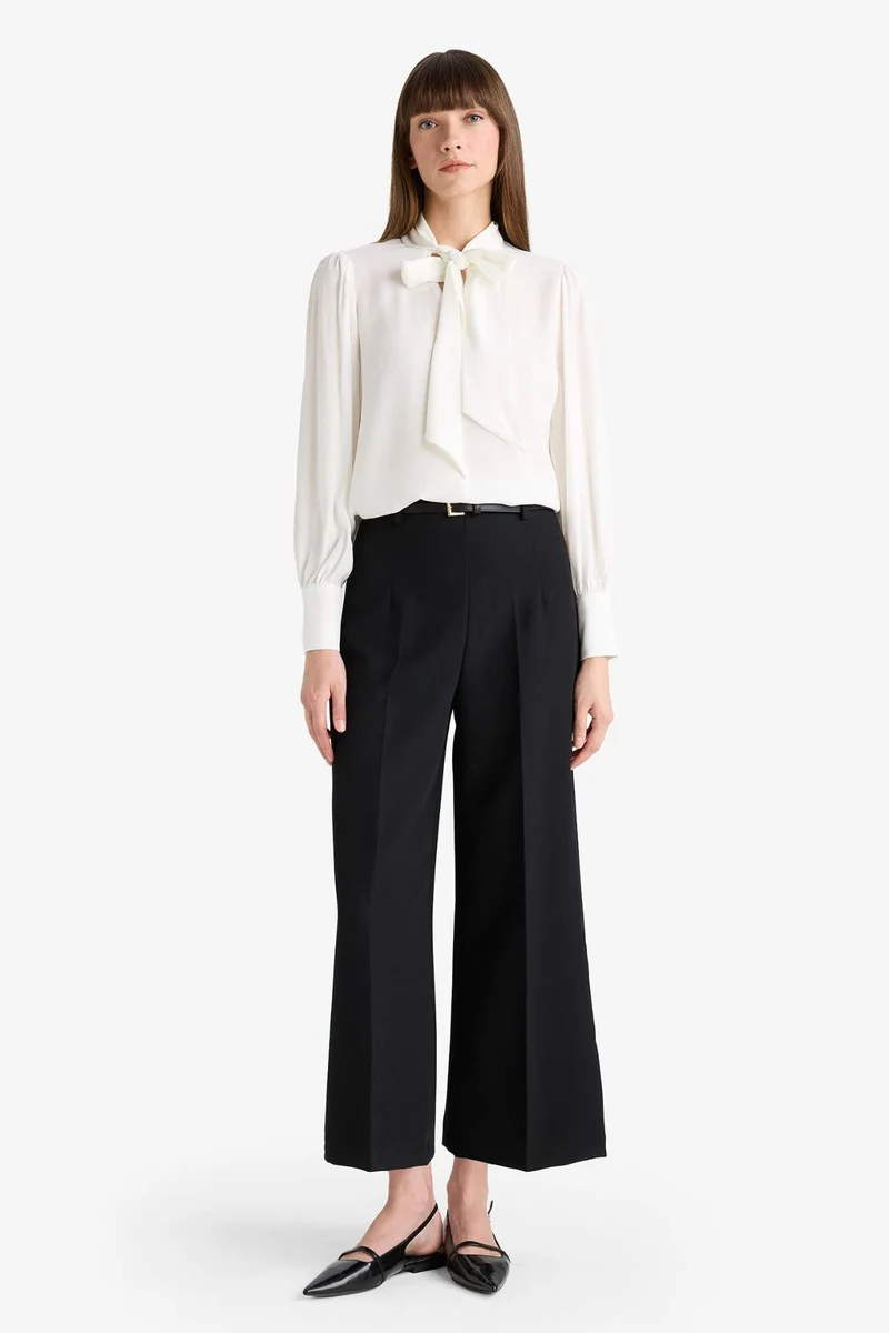 ديفاكتو Regular Fit Bowtie Long Sleeve Shirt
