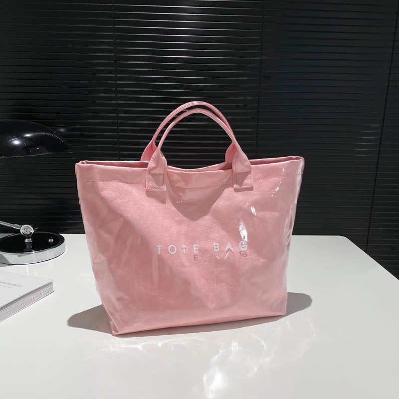 Retro Dupont Paper Casual Tote Bag For Women 2025 Spring Fashion Large Capacity Personalized Simple Handbag - Image 3
