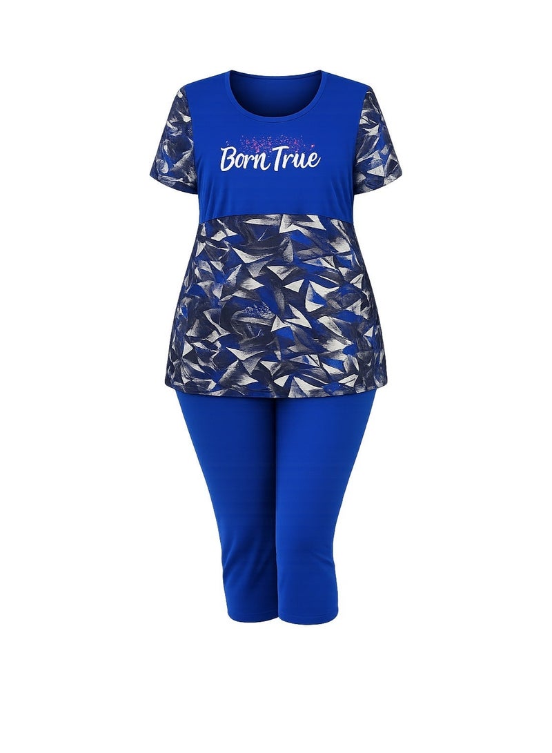 Teknur Women's Pajama Set – One Size Fits S-M-L, Made from Cotton & Lycra for Ultimate Comfort and a Stylish Look, Made in Turkey - Image 1