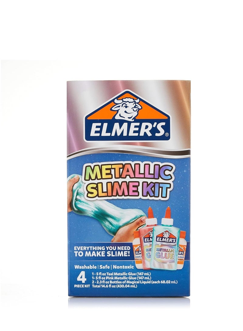 Elmers طقم سلايم من إلمر | مستلزمات السلايم تشمل غراء إلمر المعدني، سائل تفعيل السلايم السحري من إلمر، طقم مكون من 4 قطع - Image 2