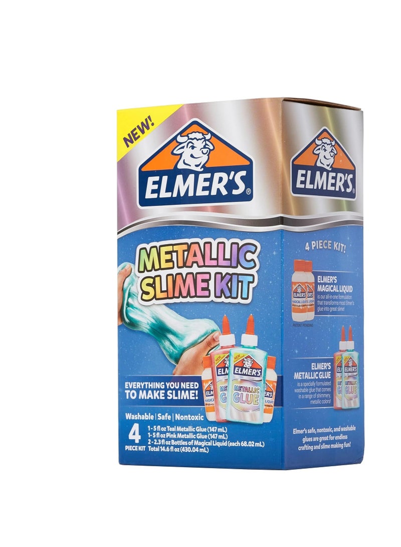Elmers طقم سلايم من إلمر | مستلزمات السلايم تشمل غراء إلمر المعدني، سائل تفعيل السلايم السحري من إلمر، طقم مكون من 4 قطع - Image 3