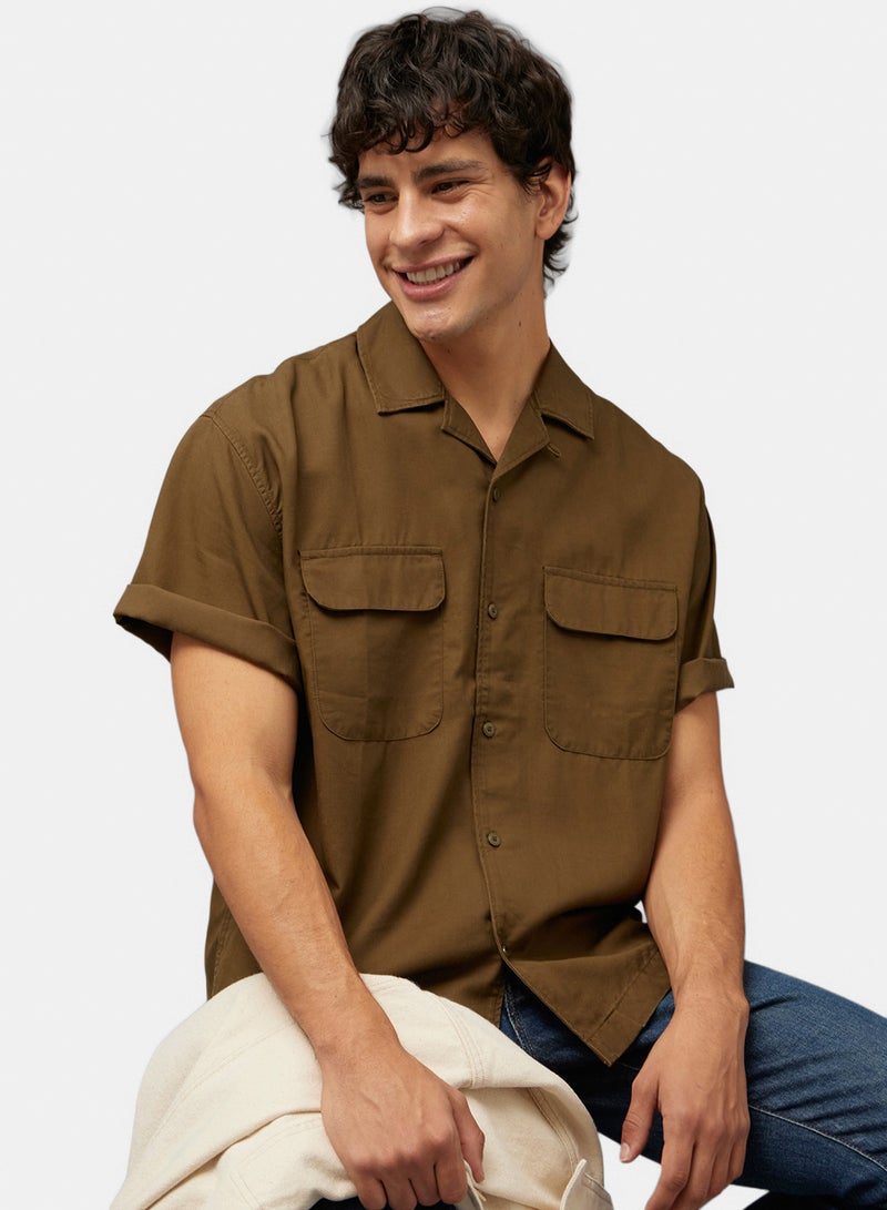 American Eagle AE Poolside Camp Collar Shirt - Image 1