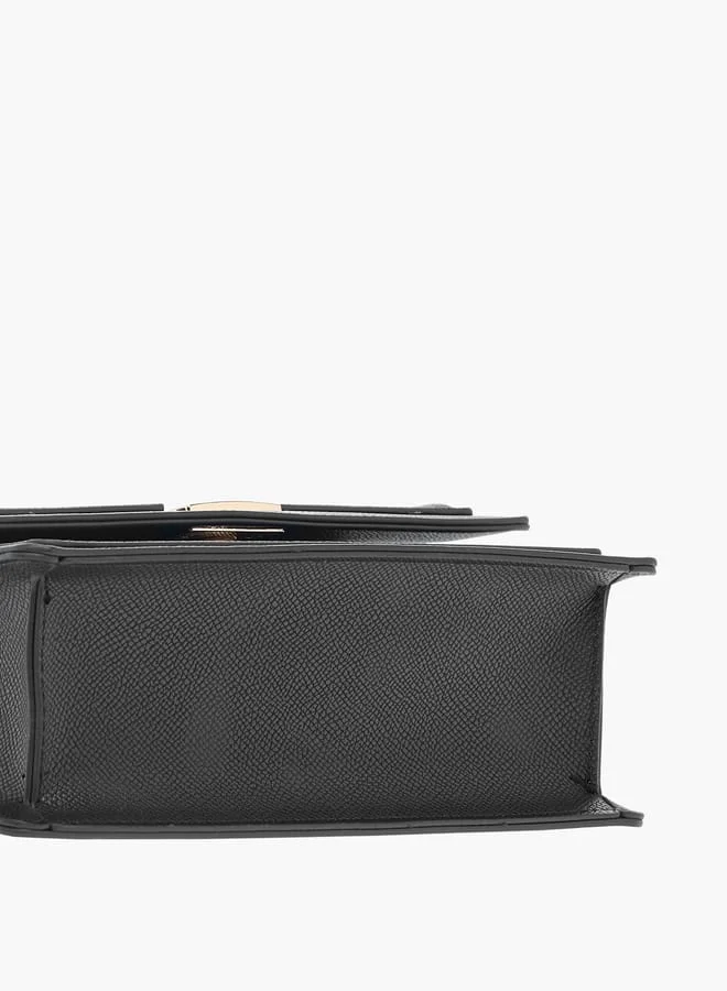 سيليست Solid Crossbody Bag with Chain Strap and Flap Closure