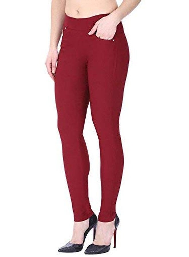 MUKHAKSH (Pack of 1 Girls Hot/Stylish Maroon Jegging/Pant for Casual wear - Image 2