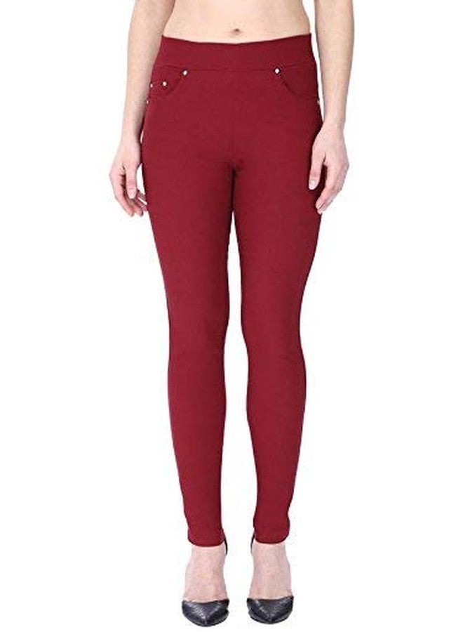 MUKHAKSH (Pack of 1 Girls Hot/Stylish Maroon Jegging/Pant for Casual wear - Image 1