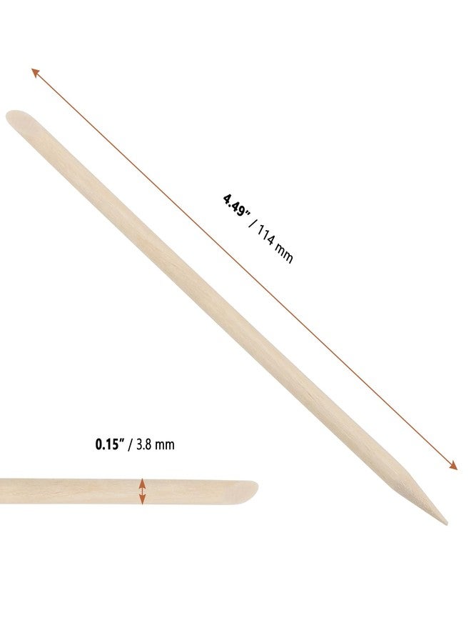 LEXININ 2000pcs 4.5 Inch Orange Wood Nail Sticks, Double Sided Wooden Cuticle Pusher Sticks, Manicure Stick for Nails, Manicure Pedicure - Image 2