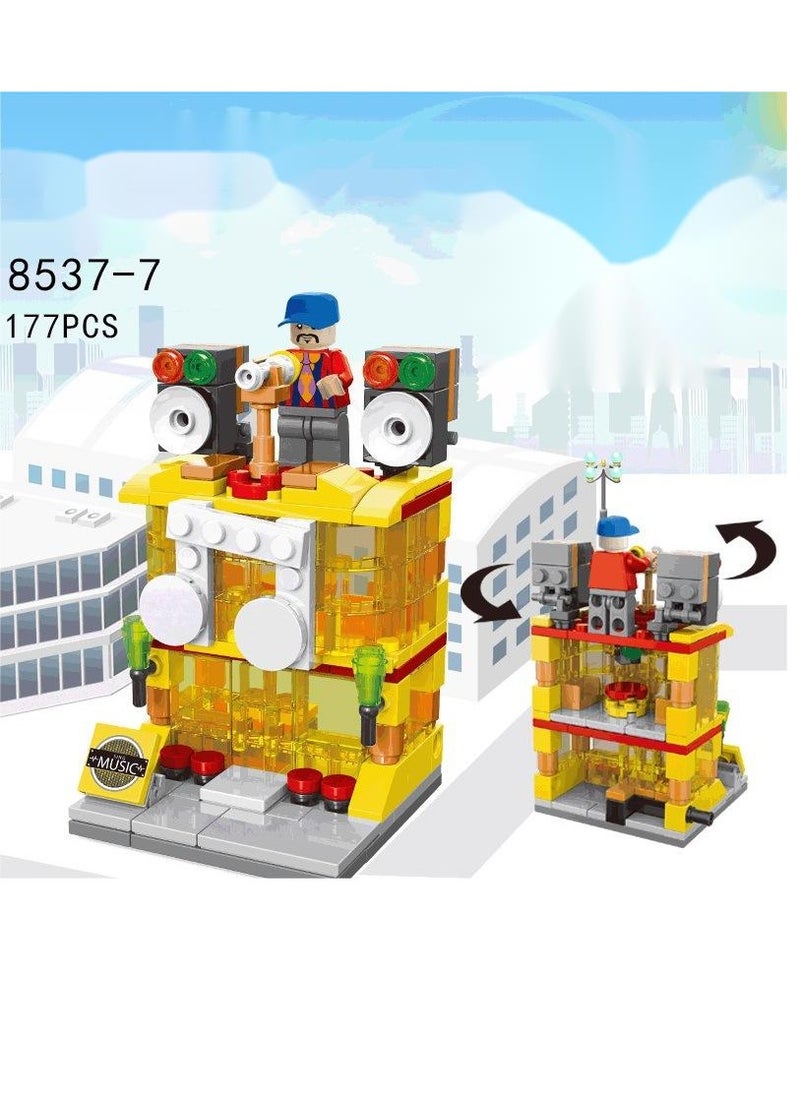 177-Piece Mini Street Music Store Building Block Toy 