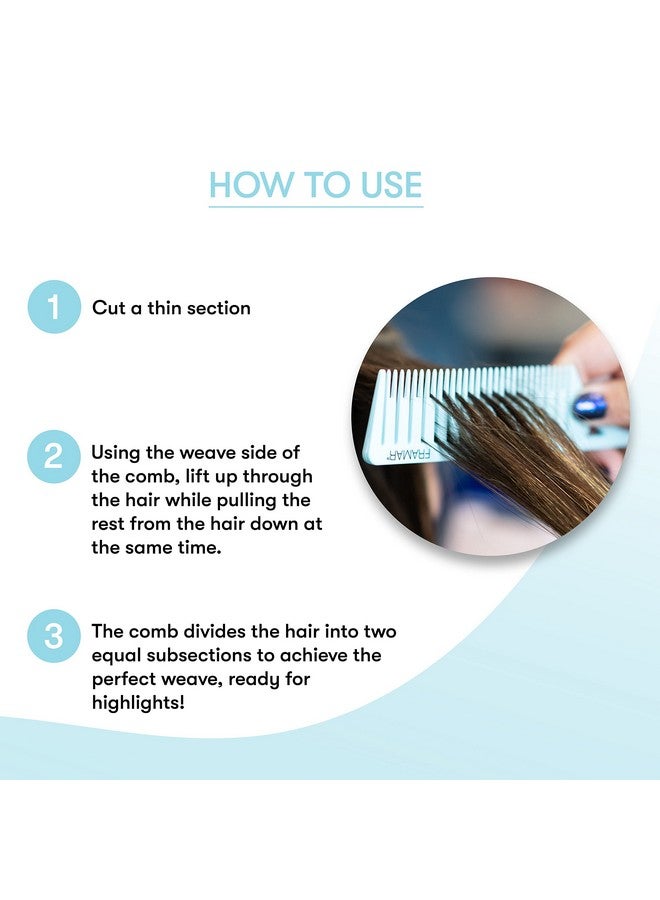 Framar Dreamweaver Highlight Comb Set - Combs for Hair Stylist, Highlighting Comb, Hair Dye Comb, Hair Highlighter Comb with Metal Pick, Balayage Comb - 3 Pack Pastel - Image 3