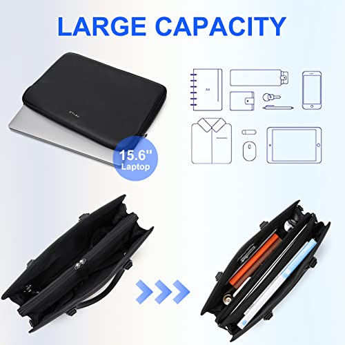 Keyli حقيبة كمبيوتر محمولة للنساء 4 قطع من كيلي جلدية كبيرة مع منفذ شحن USB - Image 4