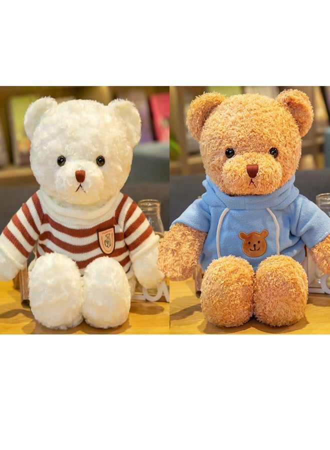 2 Pieces Teddy Bears Plush Toy, Animal Plush Toy，Sweater Bear Doll，30cm High  - Image 1