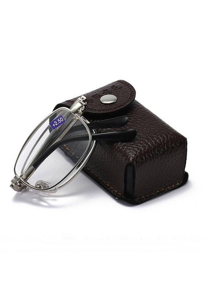 نظارات قراءة قابلة للطي، نظارات مضادة للضوء الأزرق، نظارات ثنائية البؤرة للاستخدام البعيد والقريب، مناسبة لكلا الجنسين. - Image 1