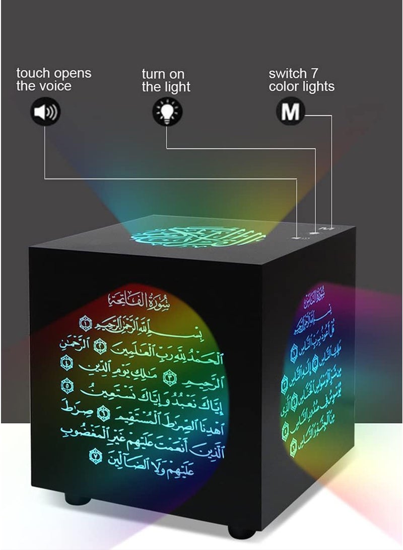 سماعة القرآن الكريم AL-1001 – محمولة بإضاءة LED وصوت نقي – أسود - Image 4