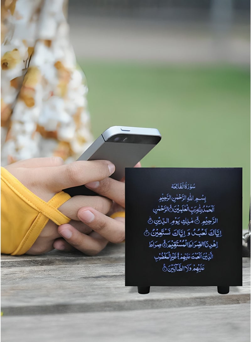 سماعة القرآن الكريم AL-1001 – محمولة بإضاءة LED وصوت نقي – أسود - Image 3