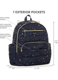 TWELVElittle TWELVElittle Companion DiaperBag Backpack 2.0 - Includes Changing Pad. Insulated pockets. Fashionable Backpack, Midnight, One size  - Image 2