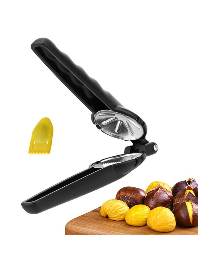 Peachjoy Chestnut Clip, Premium Nut Clip, Peeling Artifact, Peeling Chestnut, Household Notching , Kitchen Utensils Dried Fruit Opener (Black) - Image 1