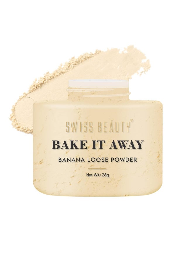 Swiss Beauty Bake It Away Banana Loose Powder 28g | Loose Compact Powder For All Skin Types - Image 2