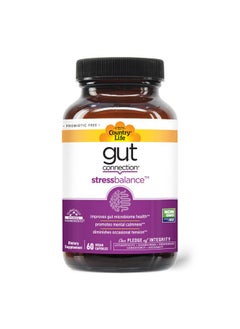 Country Life Gut Connection Stress Balance 60 Vegan Capsules Certified Gluten Free Certified Vegan Nongmo Verified  - Image 1