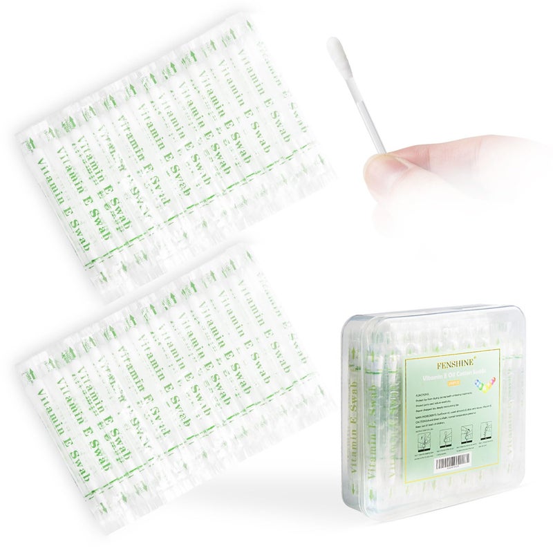 100Pcs Lips Oil Cotton Swabs Disposable Oil Qtip Applicators for Protect Lip Gum AntiDry Moisture Use Before Teeth Whitening