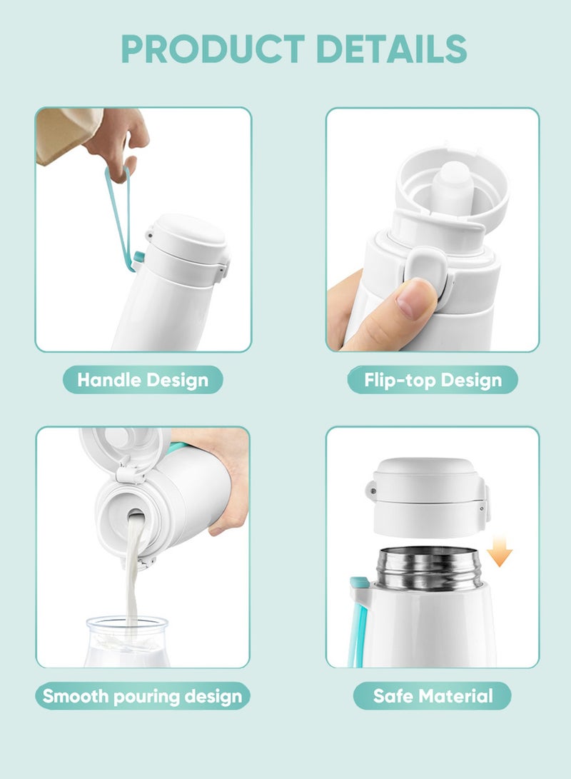 Portable Bottle Warmer for Travel,Portable Milk Warmer for Baby-360ml Ceramic Heater Heating,Fast Charging  Cordless Milk Warmer -Dual Heating Modes for Breast Milk  Water,Green - Image 4