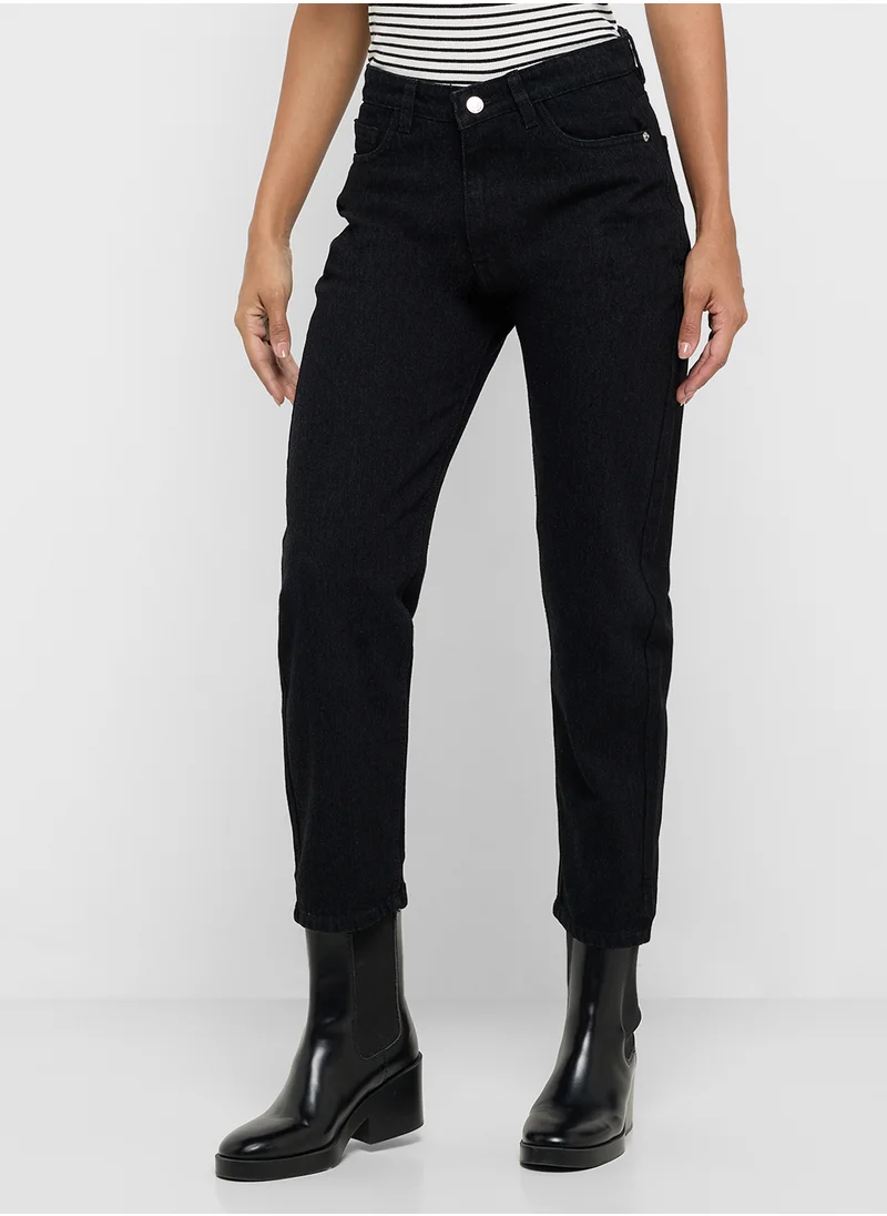 Ginger High Rise Ankle Length Mom Jeans