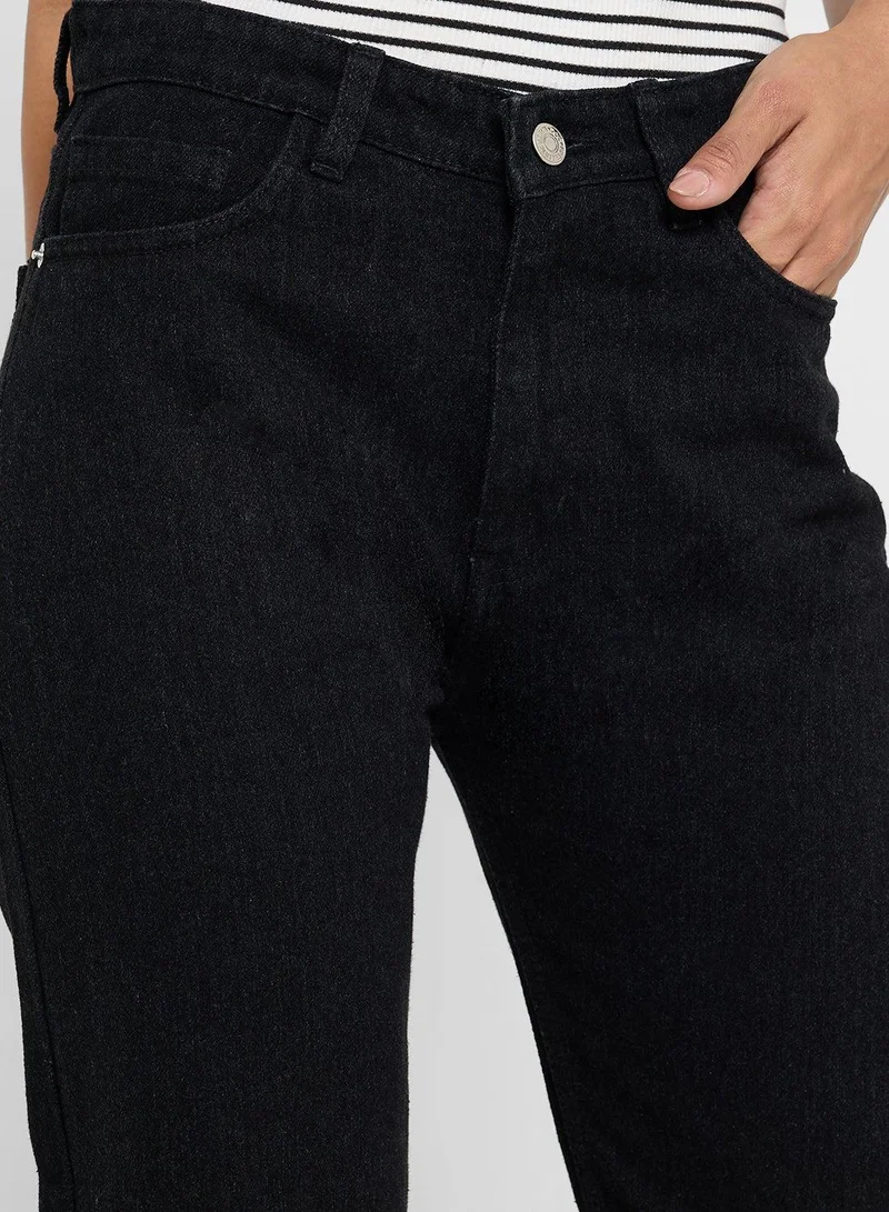 Ginger  High Rise Ankle Length Mom Jeans for Women | Best Price UAE