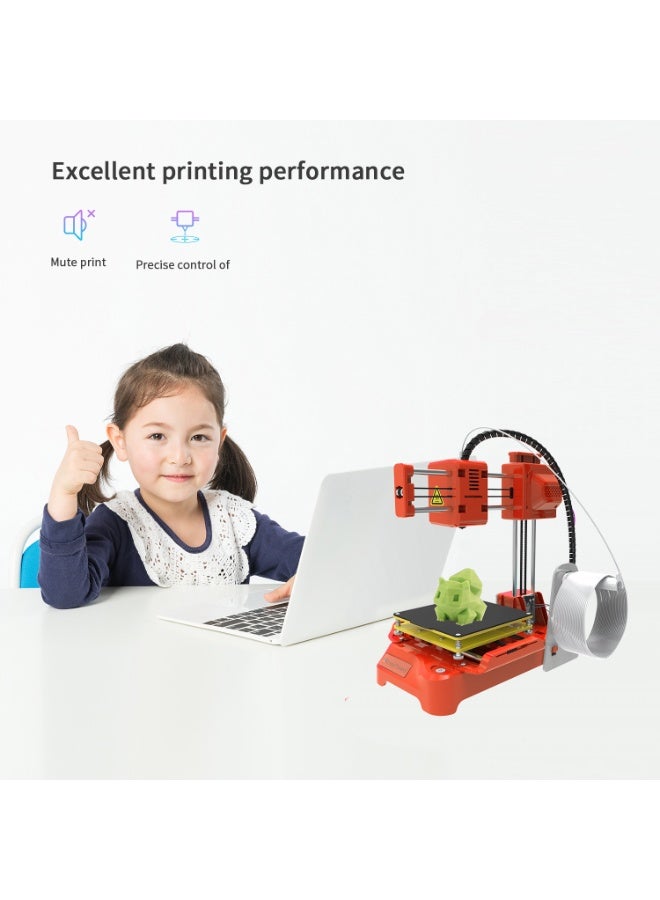 إيزي ثريد طابعة EasyThreed K7 Mini ثلاثية الأبعاد للأطفال - طابعة FDM محمولة بمساحة طباعة 100×100 مم، لعبة تعليمية (STEAM) للمبتدئين تدعم خيوط الطباعة PLA وTPU، وتتميز بإمكانية الاتصال عبر USB وبطاقة TF. - Image 5