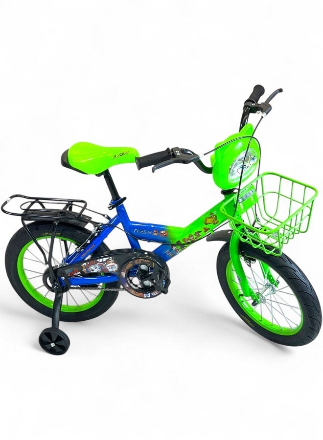 فلاش دراجة اطفال ولادي فيها اصوات وانوار من فلاش - لون اخضر - مقاس 16 من 5 سنوات ل8 سنوات - الوكيل الرسمية في مصر المنتج GTG TOYS - Image 1