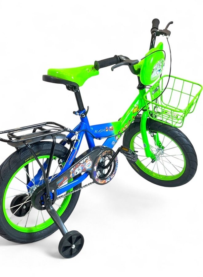 فلاش دراجة اطفال ولادي فيها اصوات وانوار من فلاش - لون اخضر - مقاس 16 من 5 سنوات ل8 سنوات - الوكيل الرسمية في مصر المنتج GTG TOYS - Image 5