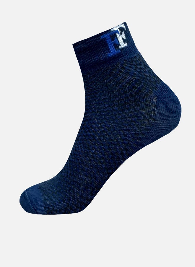 FIMS Pack of 3 Striped Ankle-Length Socks for Men - Image 5