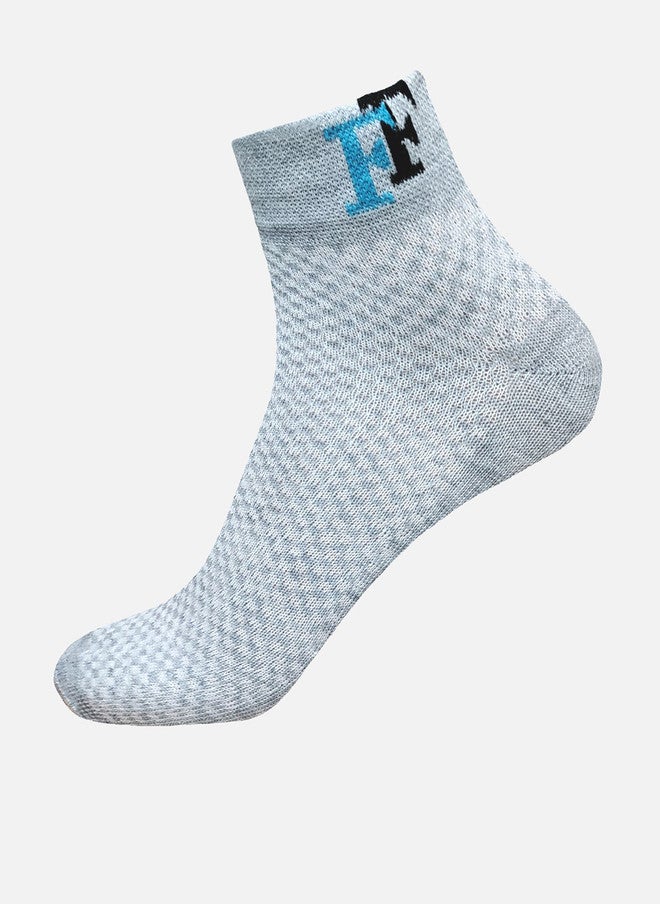 FIMS Pack of 3 Striped Ankle-Length Socks for Men - Image 3